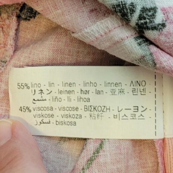 ZARA Linen-Blend Puff Sleeve Blouse XS - Picture 9 of 10